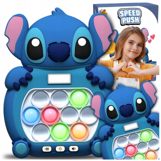 POPIT STICH ELEKTRONICKÁ HRA MODRÉ ANTISTRESOVÉ KONZOLE FIDGET HRAČKA