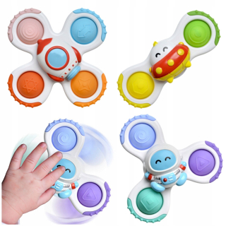 Edukačná senzorická hračka Fidget Spiner, 3 ks, 6 rokov +