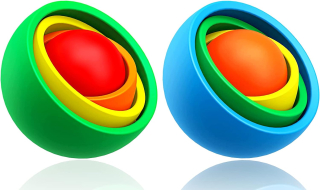 Fidget Spinner Balls 3D Antistresová hračka Relaxačná otočná 5cm 2ks