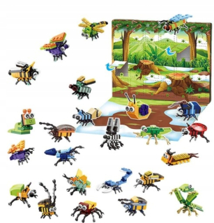 Figúrky INSECTS Adventný kalendár Blocks 24 ks