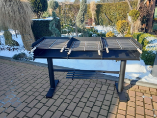 Gril na drevené uhlie Priemyselný gril 150 x 49 cm