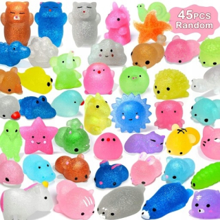 Trblietavá squishy Mochi hračka na zmiernenie stresu 45 ks
