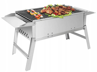 Kempingový gril na drevené uhlie Sunjas 55x26x32