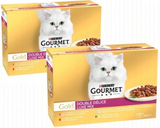 Purina Gourmet Gold Duo Delice karma kota mix 12