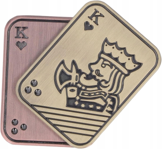 Metal Fidget Slider Poker hracia karta, antistresová hračka