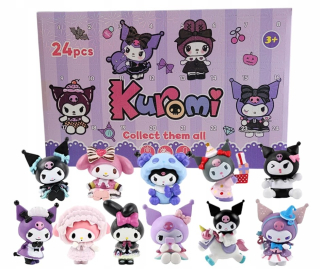 Hračky adventného kalendára FÓRKY Sanrio Kuromi Hello Kitty VEĽKÝ DARČEK