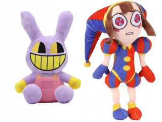 JAX + POMNI 2x maskot ÚŽASNÝ DIGITÁLNY CIRKUS DIGITÁLNY CIRKUS sada 2 kusov
