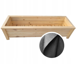 Kvetináč 120 cm x 37 x 30 cm prírodné drevo