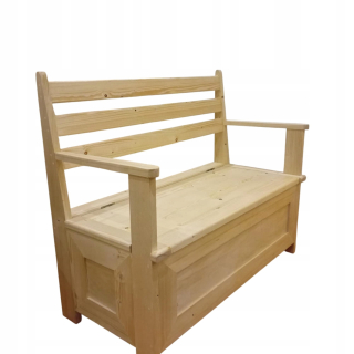 DREVENÁ LAVICA SO CHRBTOM, KMEŇ, ZÁHRADA, DOM 120 CM