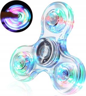 Hračka LED Fidget Spinner, darček pre deti, žiariaca zmyslovo