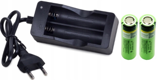 Nabíjačka Li-ion článkov 18650 s 2 akumulátormi Panasonic 3400 mAh