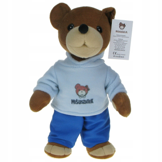Medvedík, 30 cm - maskot medvedíka vo flísovej mikine