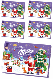 Stojanový adventný kalendár - obdĺžnik so sladkosťami