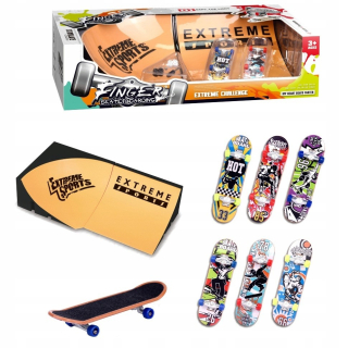 Sada 2 balíčkov Mini Rampe Tech s 2-prstovým skateboardom BB505A