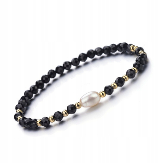 Spinel náramok Gumička z prírodného kameňa fazetovaná 4 mm