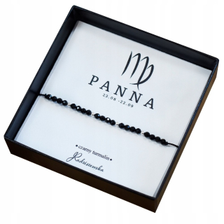 Náramok z prírodných kameňov VIRGO Zodiac Black Tourmaline 925 Darček