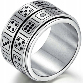 Niepokój Fidget Double Layer Spinner Dice Prstene Zeus pre mužov, ktorí sa vrtia