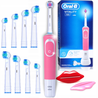 Súprava elektrických zubných kefiek Oral-B Vitality 100 3D White Pink