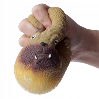PIES gniotek, squishy antystres 10x9 ANGRY DOG