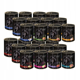 DOLINA NOTECI PIPER Mokré krmivo pre psov, mix príchutí, 24 x 800g