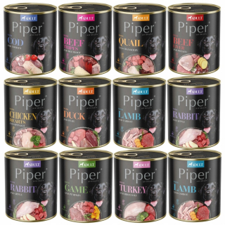 PIPER DOLINA NOTECI mokré krmivo pre psov, mix príchutí, 12 x 800g