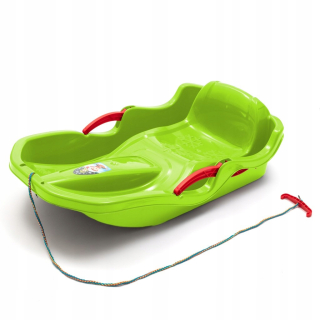 PLASTOVÉ SÁNKY S CHRBTOM A BRZDAMI BABY MIX SPEED BOB ZELENÉ