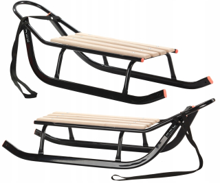 POLISH STRONG JEE SLED, ČIERNA, pre deti a dospelých, 150 kg, pevný kov