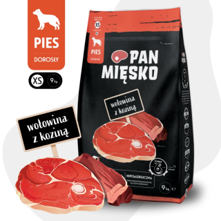 PAN MÄSO Hovädzie a kozie mäso 9 kg chrumky XS