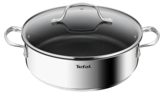 Panvica s pokrievkou a rukoväťami TEFAL Infinite 26 cm nerezová oceľ na indukciu
