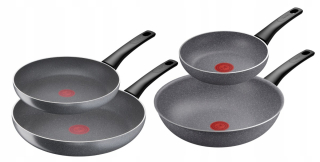 Sada smaltovaných panvíc TEFAL HARD STONE 20/24/28 a Wok 28 cm pre plynové sporáky