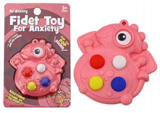 Pop It Dinosaur Antistresové senzorické ružové vrecko