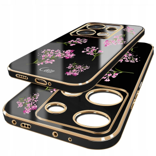 Zadný kryt pre Xiaomi Redmi Note 13 Pro 5G GLAMOUR so zlatým rámom, viacfarebný