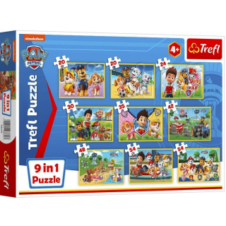 Trefl puzzle 9v1 327 dielikov Tlapková patrola 9v1