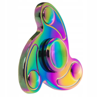 HAND FIDGET SPINNER 2 RAINBOW METAL FLOWER POĽSKO!