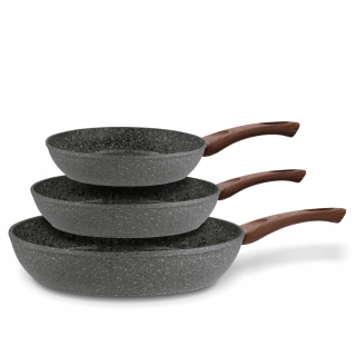 Zestaw 3 granitových panvíc Konighoffer Geos 22, 26, 30 cm