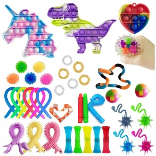 SET ANTISTRESOVÝCH HRAČIEK FIDGET HRAČKY POP 43 S
