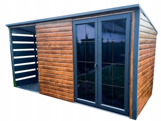 SKLAD SKLAD ZÁHRADNÝ DOM 3m x 2m + PREDAJŇA 1,5M SPÄŤ Sklon 3X2 GB299