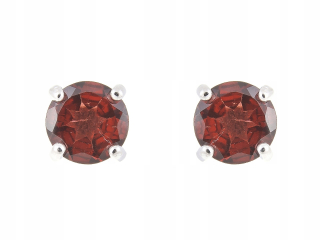 STRIEBORNÉ NÁUŠNICE, RÓDIOVANÉ, PRÍRODNÁ ŽULA, 6MM