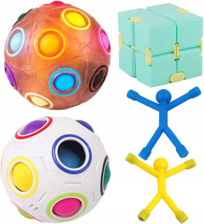 Senzorické hračky pre deti: Súprava hračiek Fidget s loptičkami