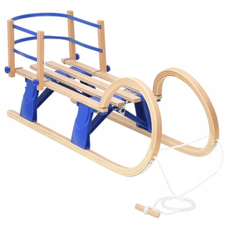 Skladacie sane s operadlom 110x37x45cm, béžové a modré