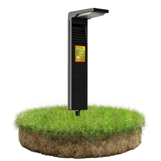 Solárna lampa LED-lux, čierna, 58 cm, 1 ks.