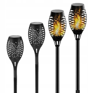 Zabudovateľná solárna lampa Bedee, čierna, 25 cm, 4 ks.