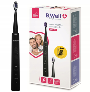 B.WELL MED-870 Sonická elektrická zubná kefka čierna