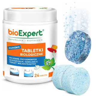 BIOLOGICKÉ tablety bioExpert 24 ks Tablety do SEPTIKA proti ZÁPACHU 2 ROKY