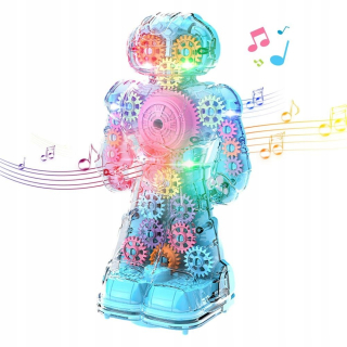 Transparentný ozubený robot Univerzálna robotická hračka e
