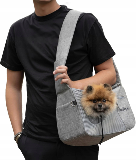 Transportná taška látka MatMay odtiene sivej S/M 23 cm x 38 cm x 18 cm