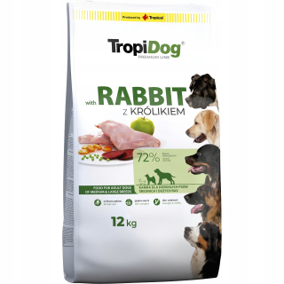TropiDog suché krmivo králik 12 kg