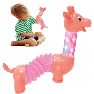 Svietiace trubice DIY Farebné žiarivky natiahnuté Creative Dinosaur Tube Corru