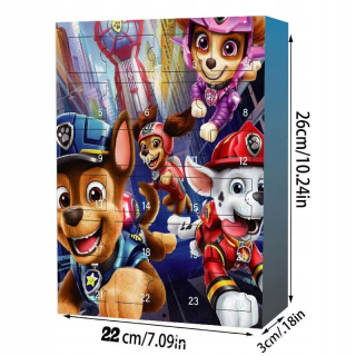 VEĽKÝ ADVENTNÝ KALENDÁR SET PÁKOVÝCH PATROL SET CELÁ SÉRIA 24 KUSOV