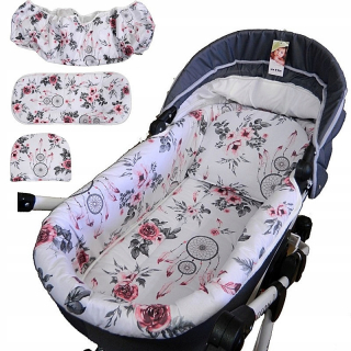 Súprava do vaničky kočíka Art Lux Baby pre dievčatko